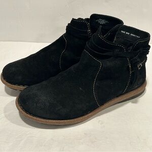 Born Black Suede Ankle Booties